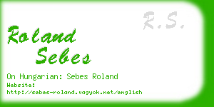 roland sebes business card